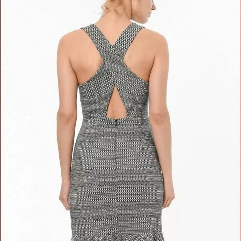 NWT Banana Republic Cross Back Mid Length Dress 8 Tall Pink - Picture 5 of 8